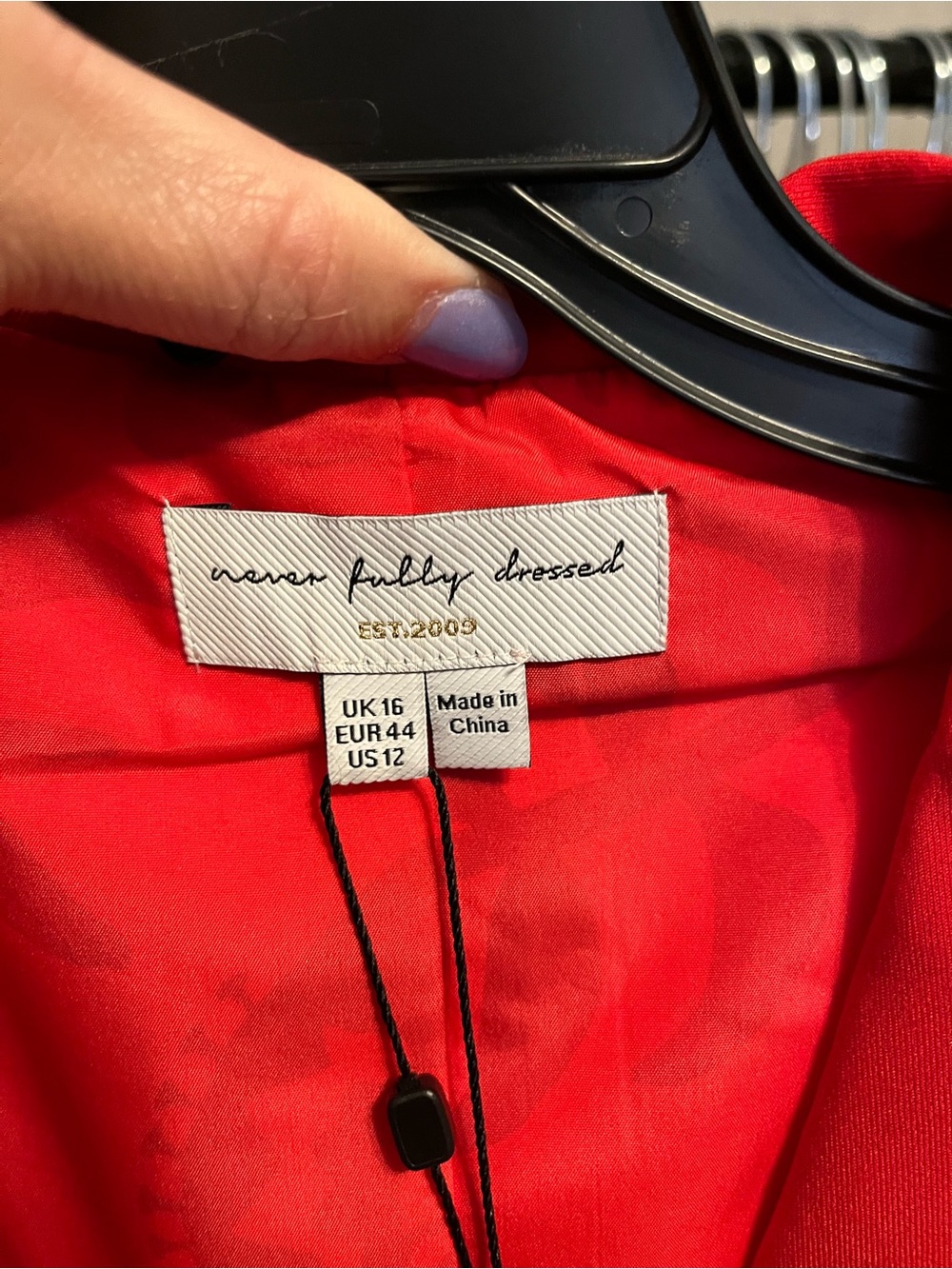 Never Fully Dressed Red Sundazed Romance Blazer size 12 - Picture 15 of 16